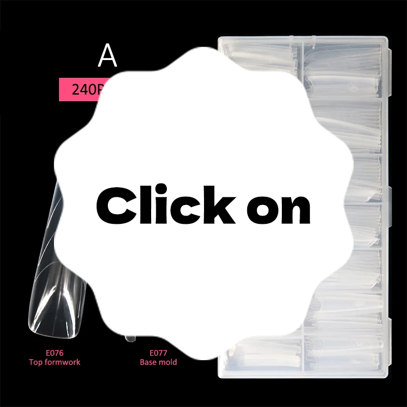 240 stks 14 Size Sandwich Dual Nail Forms Quick Extensions-Dual Forms T-vormige Ellips Manicure Formulieren Top Mold Bottom Mold 3D