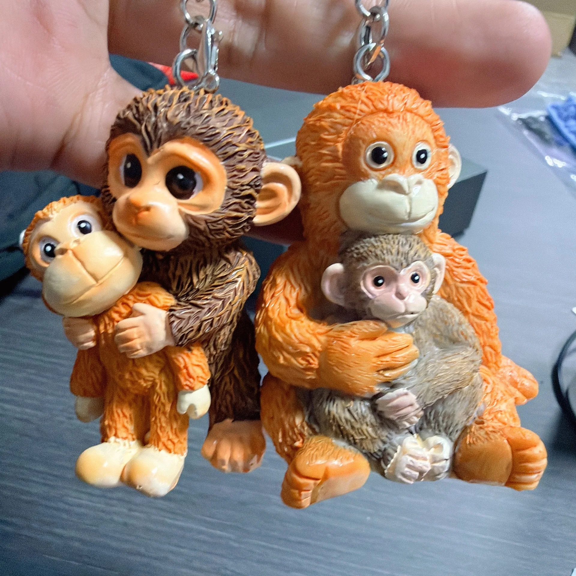 Protect Punch The Monkey Punch Monkey Doll Keychain Cute 3D Monkey Decor Hanging Keychain Anime Peripherals Toy Birthday Gift