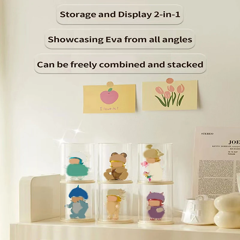 Kotak Penyimpanan Pajangan Kotak Buta Tahan Debu Transparan Akrilik Penyimpanan Mainan Buatan Tangan Lemari Pajangan Organisasi
