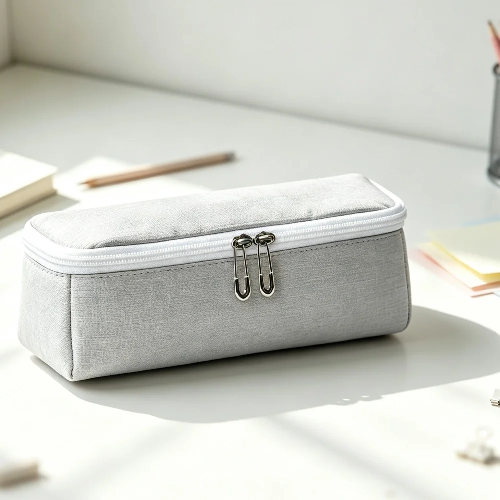 Flip Pen Bags Multi Layer Solid Color Pencil Case Office Stationery Back To School Supplies Student Large Capacity Storage Pouch