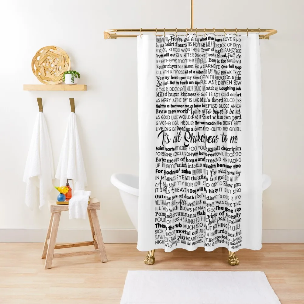 

It's all Shakespeare To Me (Dark Version) Shower Curtain Cover Waterproof Fabric Shower For Bathrooms Curtain