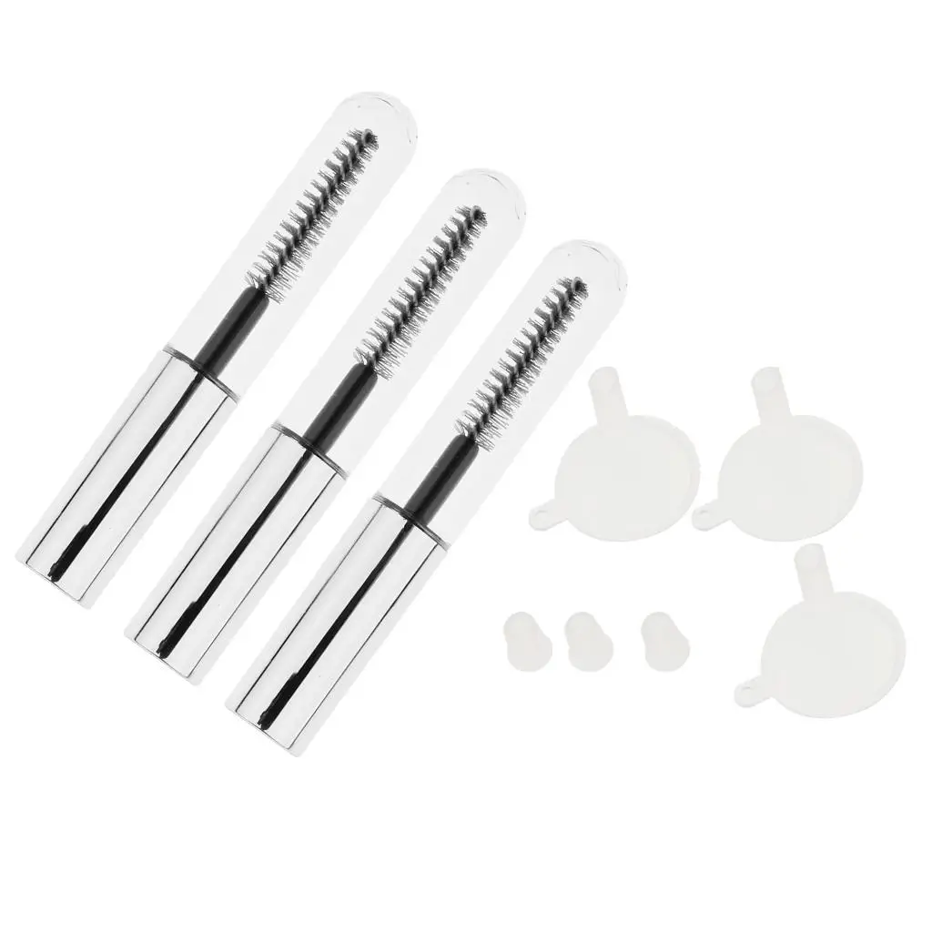 Bottiglia vuota ricaricabile per tubo di crescita delle ciglia per mascara da 3 pezzi da 4 ml