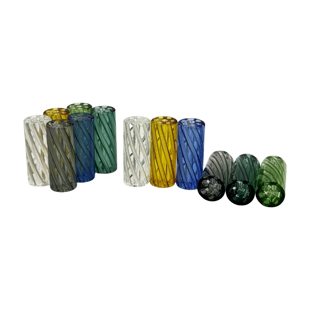 5er/10er-Set D8mm 9mm 10mm 12mm H30mm Mini-Glasfilter-Zigarettenfilter-Spitzen mit rundem Mundstück für Rolling Drip mit 7 Löchern – Detail 6