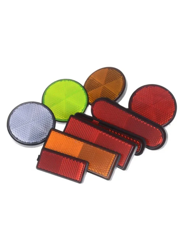 AliExpress NONE 2Pcs Plastic Lattice Reflector Rectangle Round Car Motorcycle Bike Electric Vehicle Caravan Lorry Screw On Safety Reflector