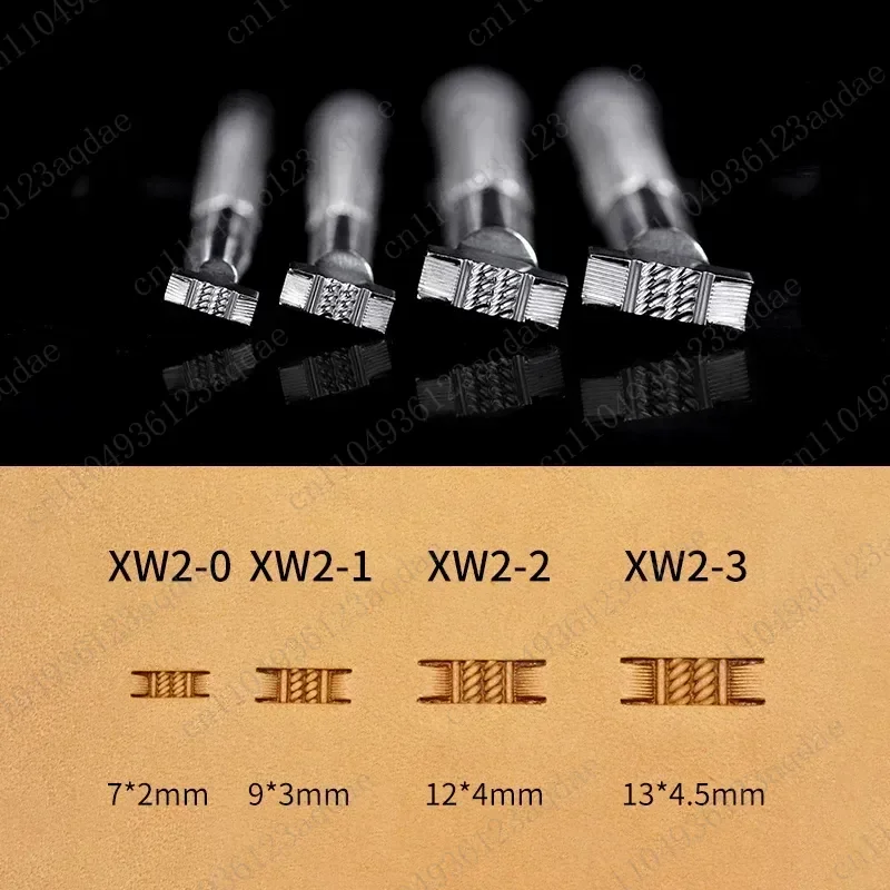 Handmade Leather Goods Vegetable Tanned Leather Stainless Steel Leather Carving Printing Tools Woven Grain