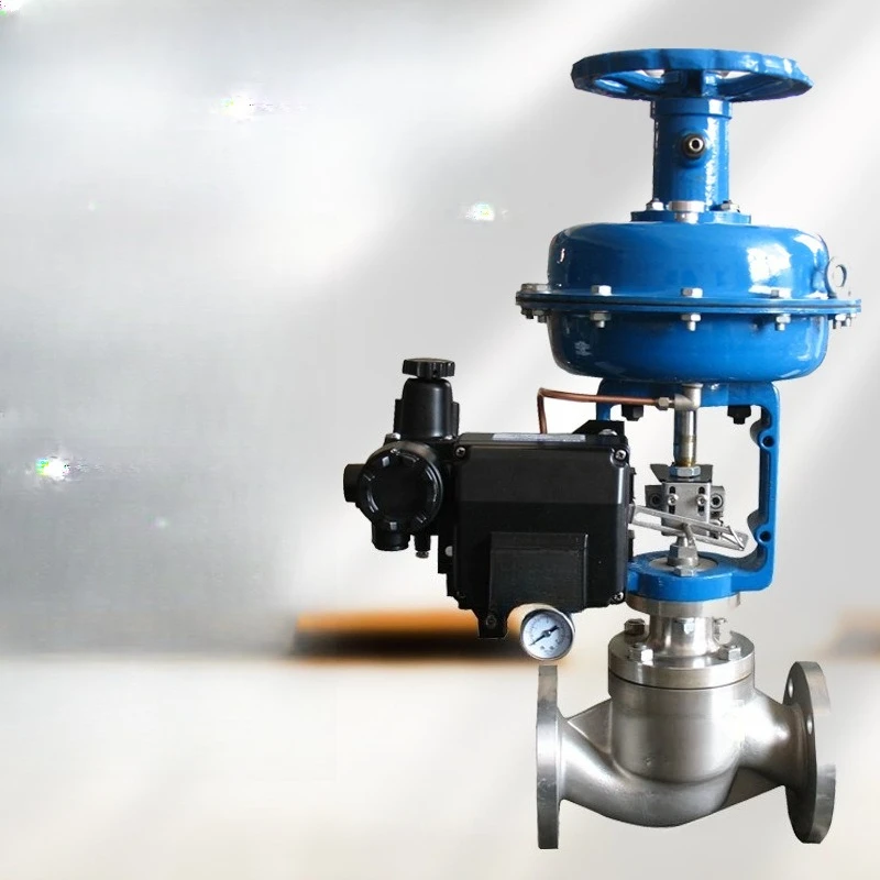 Pneumatic membrane control valve, single seat steam high temperature pressure control automatic flow