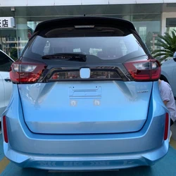 For Honda Fit Jazz GR 2020 2021 ABS Piano Black  carbonfiber Rear Upper Trunk Lid Cover Trim Tailgate Boot Protection Strip