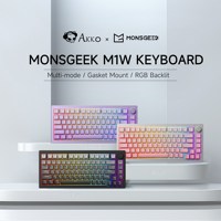 Akko Monsgeek M1W 75% Keyboard Hot-swap Multi-modes Mechanical Keyboard South-facing RGB Gasket-Mounted Aluminum CNC Metal