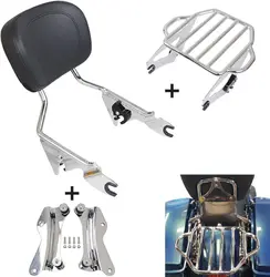 For Harley Davidson 2014 -2025 Road King Street Glide Ultra Electra Limited CVO Passenger Rear Sissy Bar Backrest Luggage Rack
