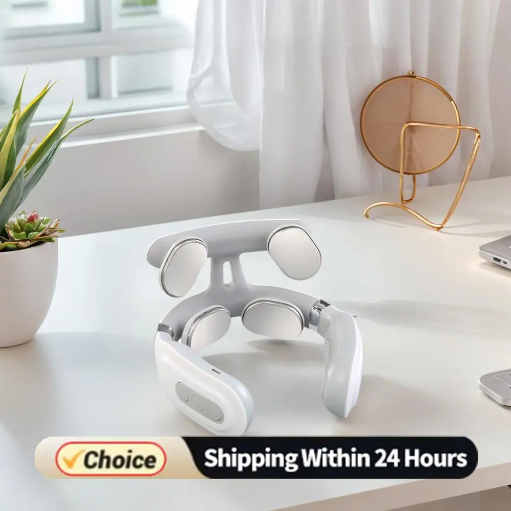 

Массажер для шеи с 4 головками, USB перезаряжаемый массажер для шеи, электрический массажер для шеи для женщин и мужчин