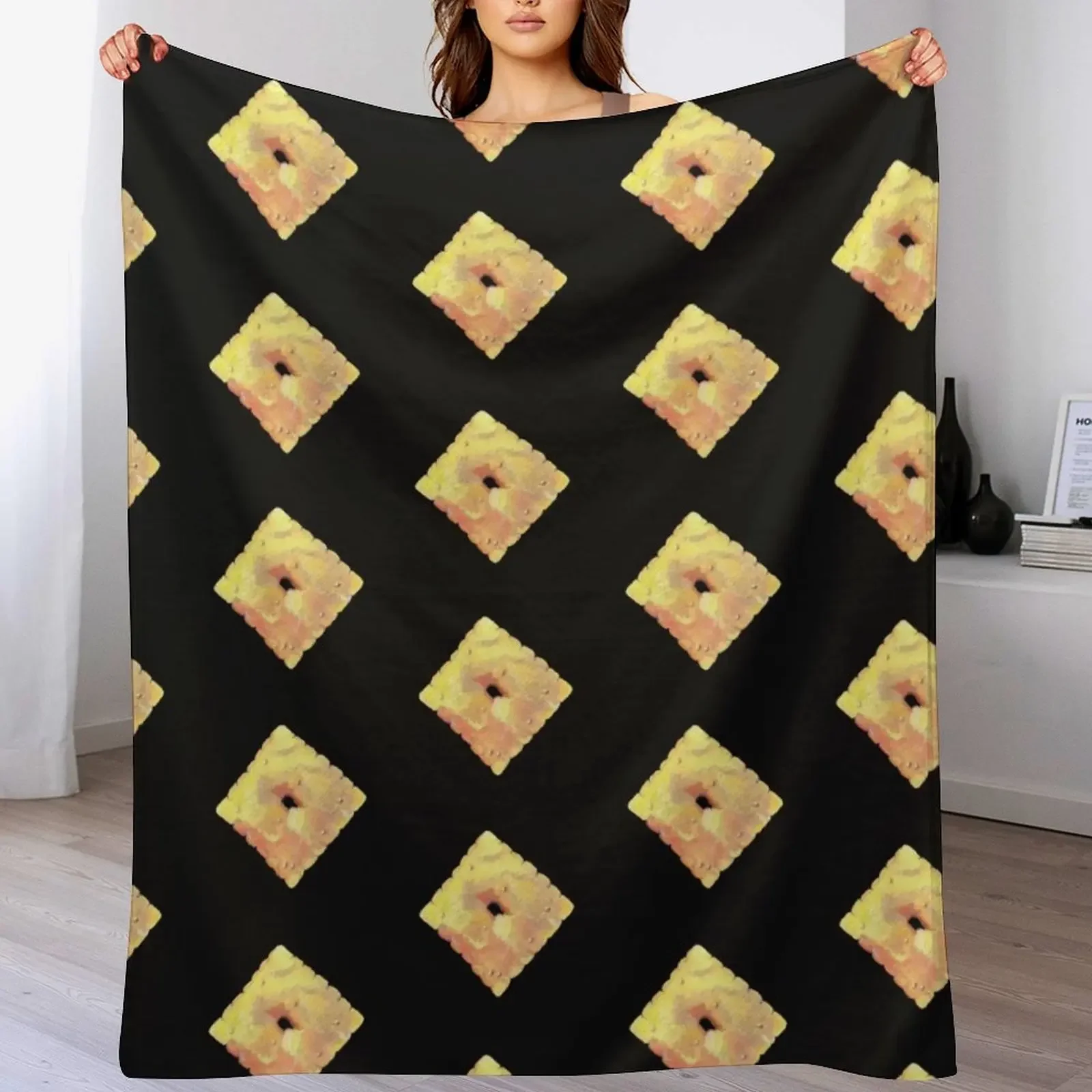 

Cheez it Throw Blanket for winter Plaid Polar Sofas Blankets