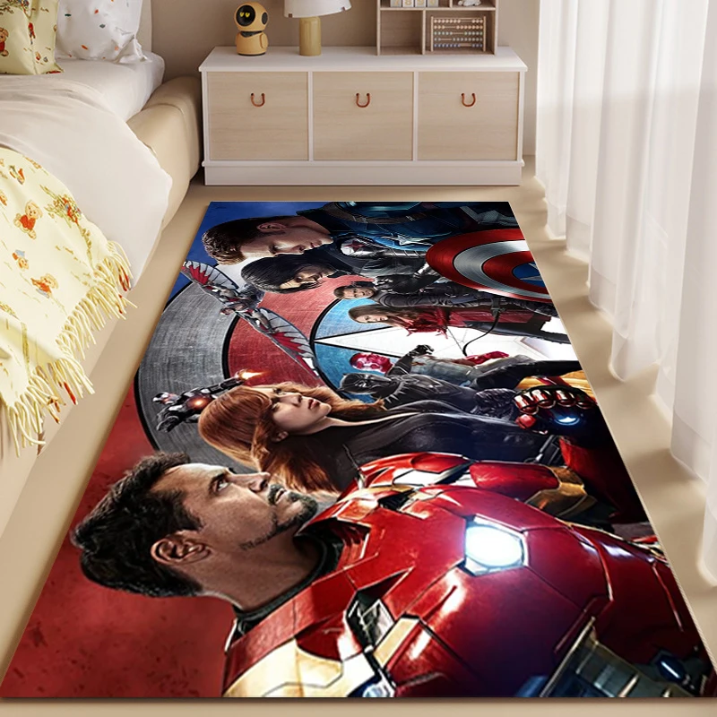 

MISION Marvel Superhero Spiderman Iron Man Carpet Runway Carpet Doormat Thickened Carpet Floor Mat Living Room/Bedroom