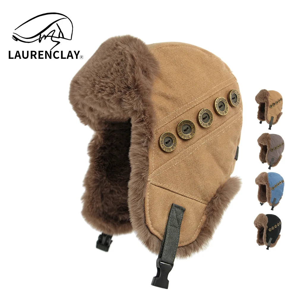 

Winter Warm And Cold-proof Hat, Faux Rabbit Fur Plush Ear Protection Windproof Ski Hat, Northeast Hat