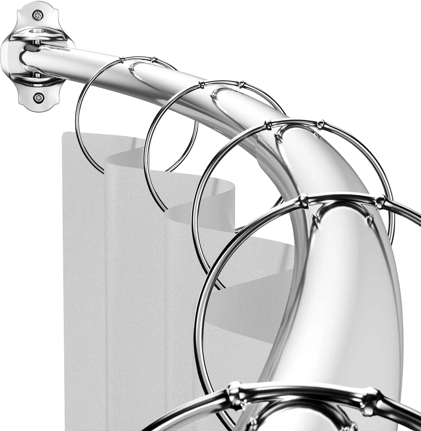 

Curved Shower Curtain Rod, Adjustable 40-72 inches Extra Wide Curved Shower Rods for Bathroom, Rust