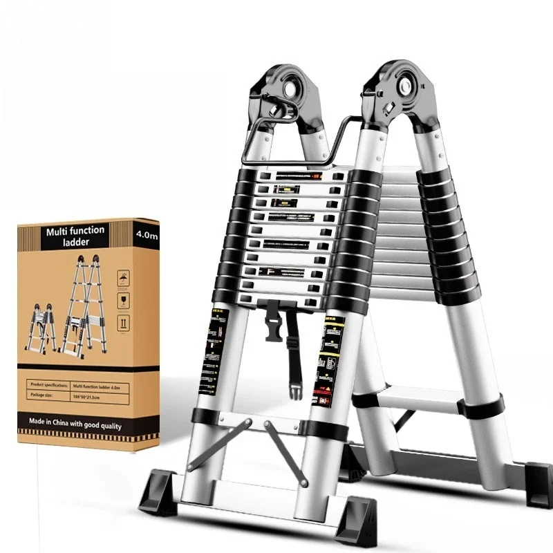 Factory Direct Compatible WithAluminum Alloy Telescopic Ladder, Zigzag Ladder, Portable Folding Ladder, Elevator, Household Engi