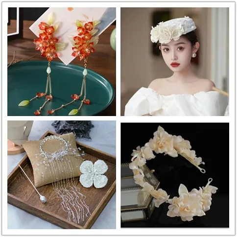 

Милая повязка для волос для толстой кишки, корейский супер фея, кружевной свадебный головной убор Mori, свадебные аксессуары для волос