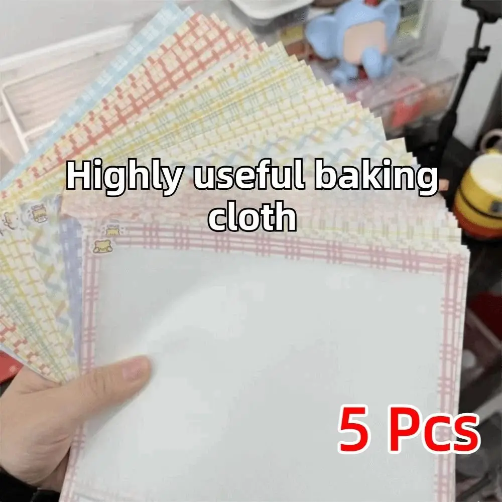 5 Stück lichtdurchlässige Perlen-Backtücher, randgenäht, hitzebeständig, Schmelzperlen-Backtücher, DIY, hitzebeständig