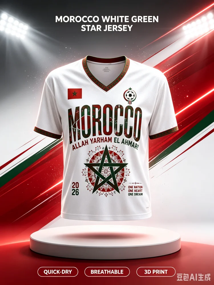 2026 Moroccan Text Style Fan Customized Casual Sports Fast Drying Breathable 3D Printed T-shirt for Family and Children's Wear