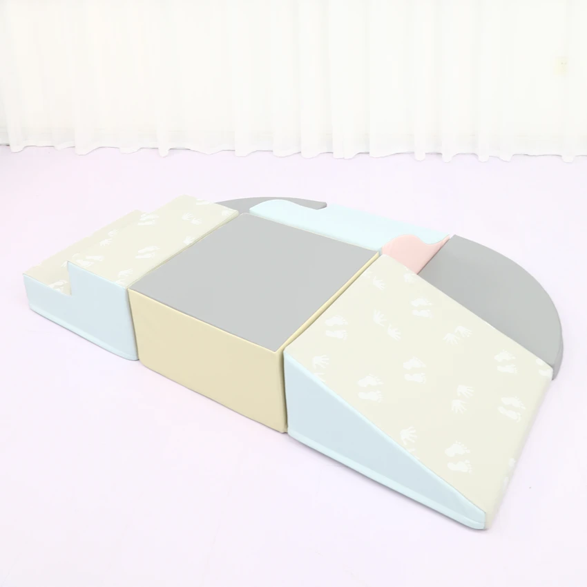 Customizable Soft Foam Climbing Blocks for Toddler's Early Development Neutral Indoor Play Equipment for Home Use