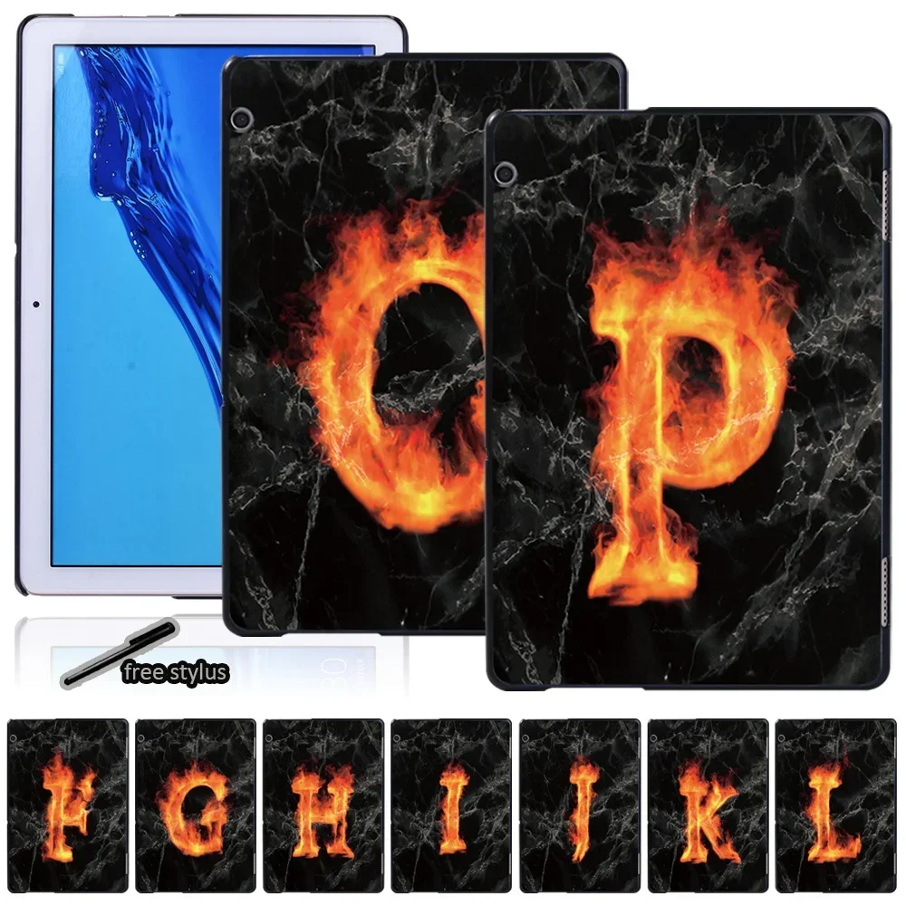 Fire Letter Print Shell Tablet Hard Case for Huawei MediaPad M5 10.8
