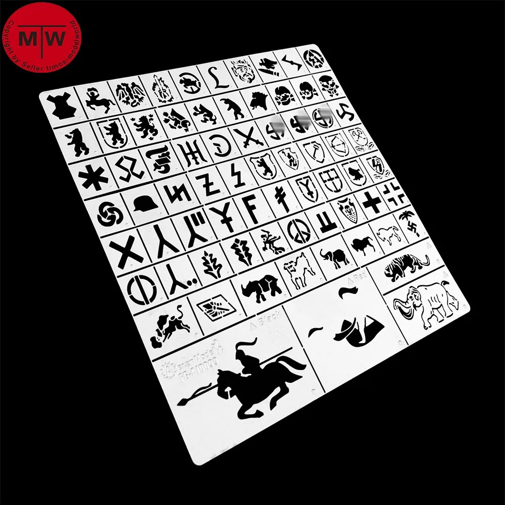 Alexen 1/35 Scale German King Tiger Tank Leakage Spray Stencil Template Model Tools AJ0099