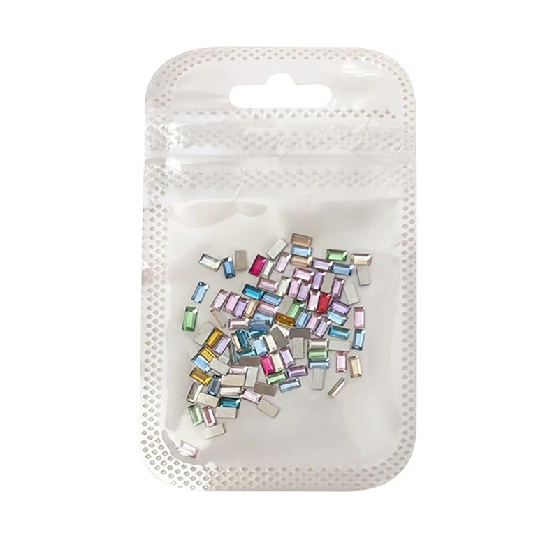 Strass en cristal pour ongles, breloques plates, pierres de luxe 3D pour nail art, décoration scintillante