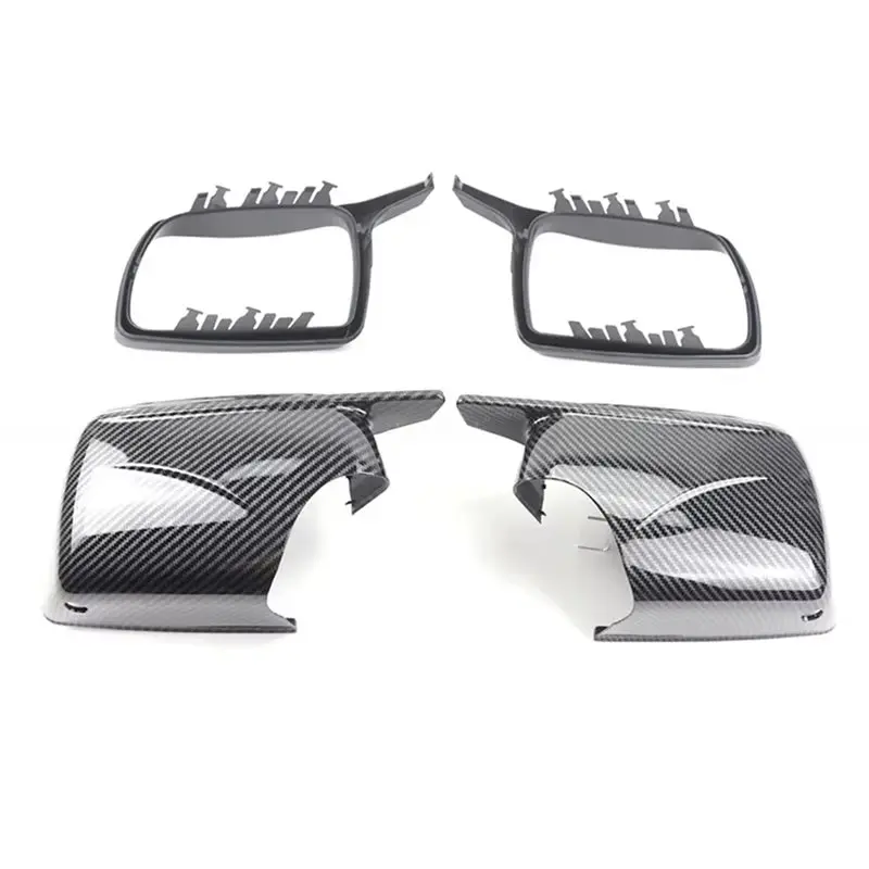 

Side Mirror Cover Caps In Carbon Fiber Style For BMW X5 E53 1999-2006 New M Look Rearview Mirror Covers