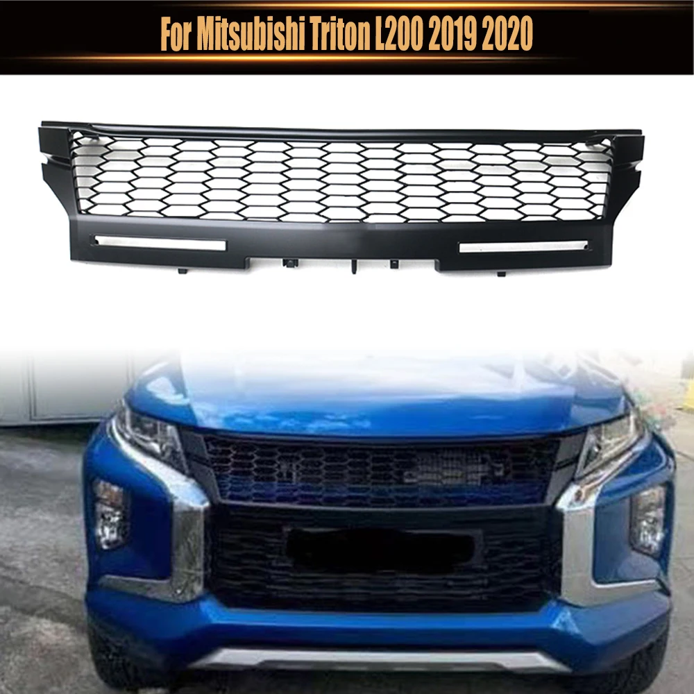 

For Mitsubishi Triton L200 2019 2020 Pickup Car Accessories Modified Front Hood Bumper Grille Car Mesh Grill Upper Racing Grills