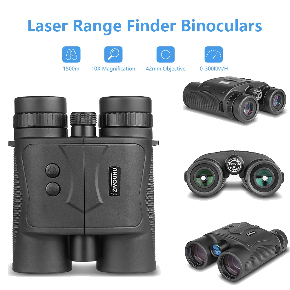 

Distance Binoculars Telescope, Range Finder, 10x42 Zoom, Speed Measuring, Golf Rangefinders for Hunting, Outdoor, 1500m