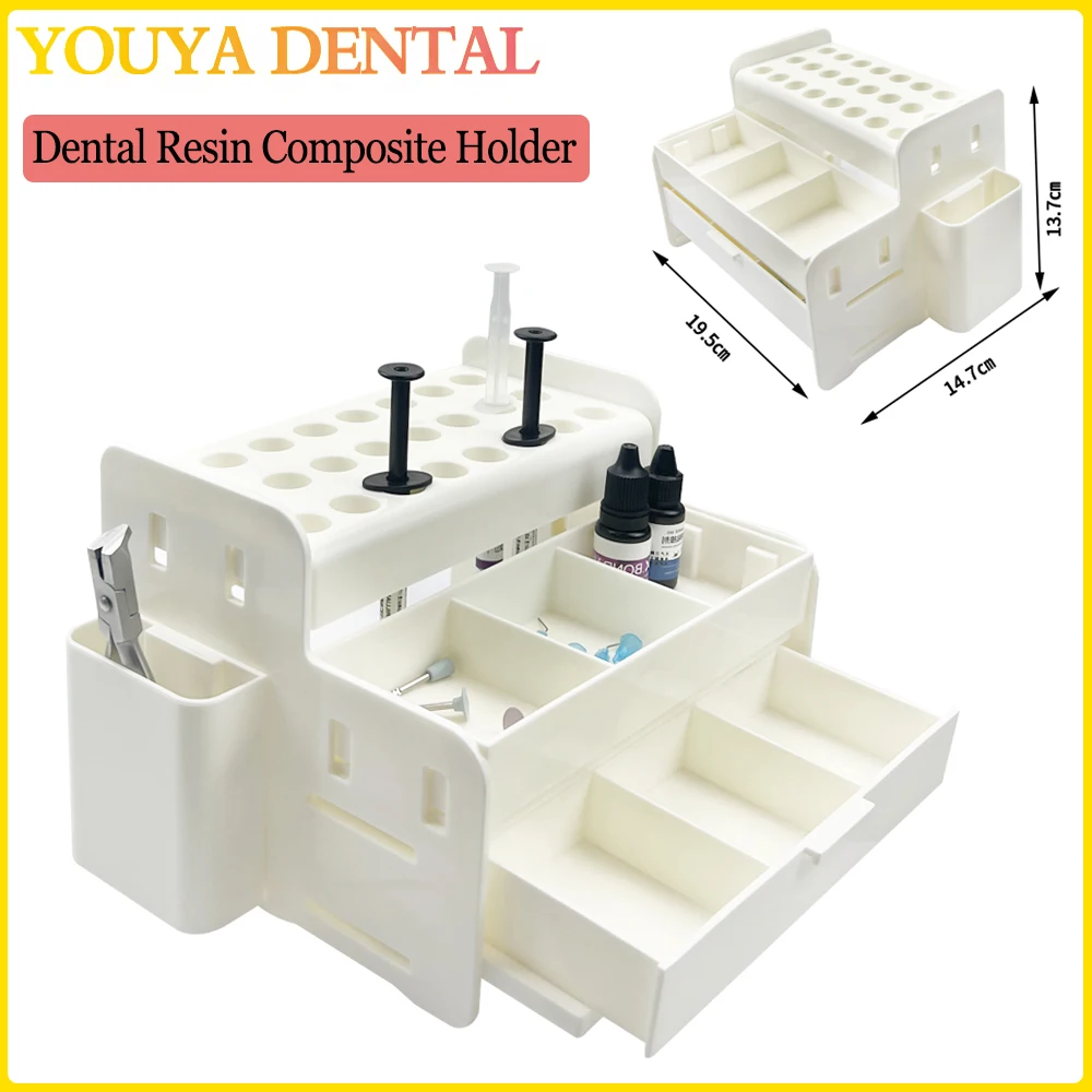 Resin Organizers Dental Composite Resin Holder For Dentistry Supplies Organizer Plastic Adhesive Applicator Dispenser Holder