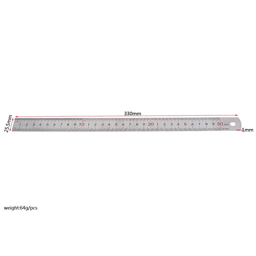 

Premium Stainless Steel Straight Ruler Double Sided with Backside Conversion Chart for Drafting Cutting Layout Machining Student