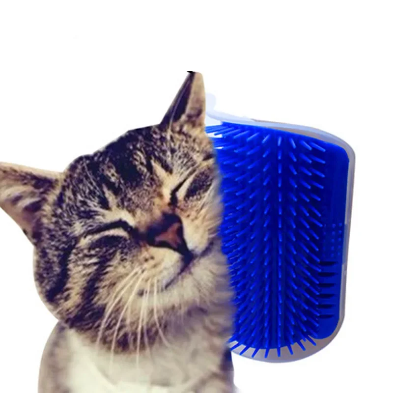 Cat Self Groomer Brush Pet Grooming Supplies Hair Removal Comb for Cat Dog Hair Shedding Trimming Cat Massage Device with catnip