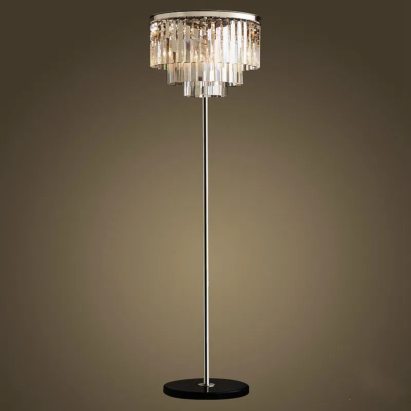 Modern Crystal Floor Lamp for study room reading led Standing Lamp  E14 Led Lambader table desk light Living Room Floor lighting