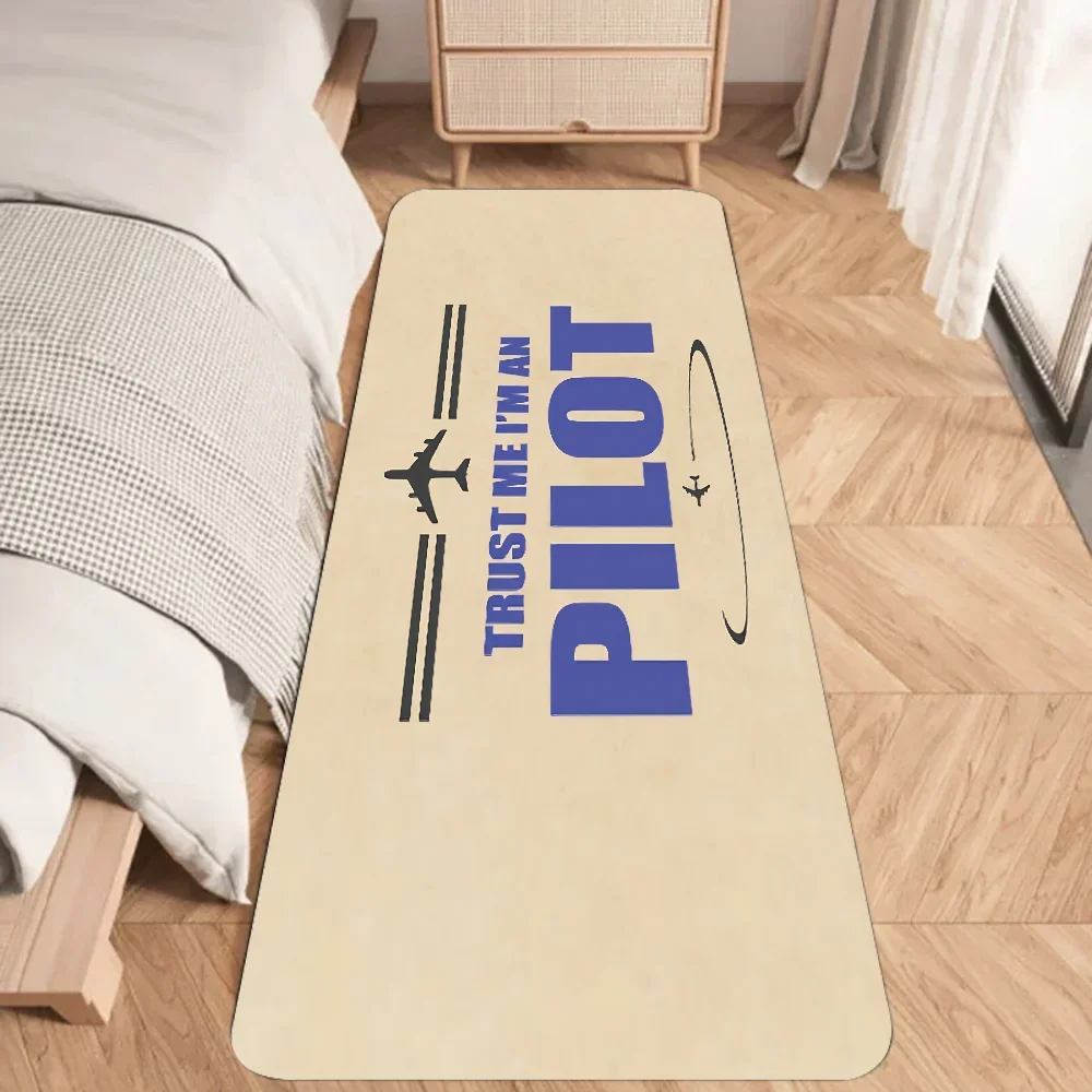 Airplane Pilot Epaulette Floor Mat Graphic Printed Flannel Doormats For Bathroom Kitchen Entrance Carpet Home Decor