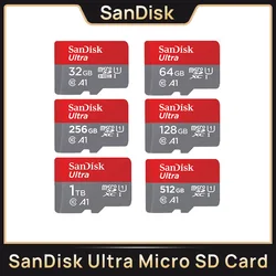 SanDisk-ウルトラA1マイクロSDメモリカード,フラッシュカード,カメラ,Nintendo Switch, TF, V10, C10, U1, 32GB, 64 GB, 128 GB, 256 GB, 512 GB 1テラバイト