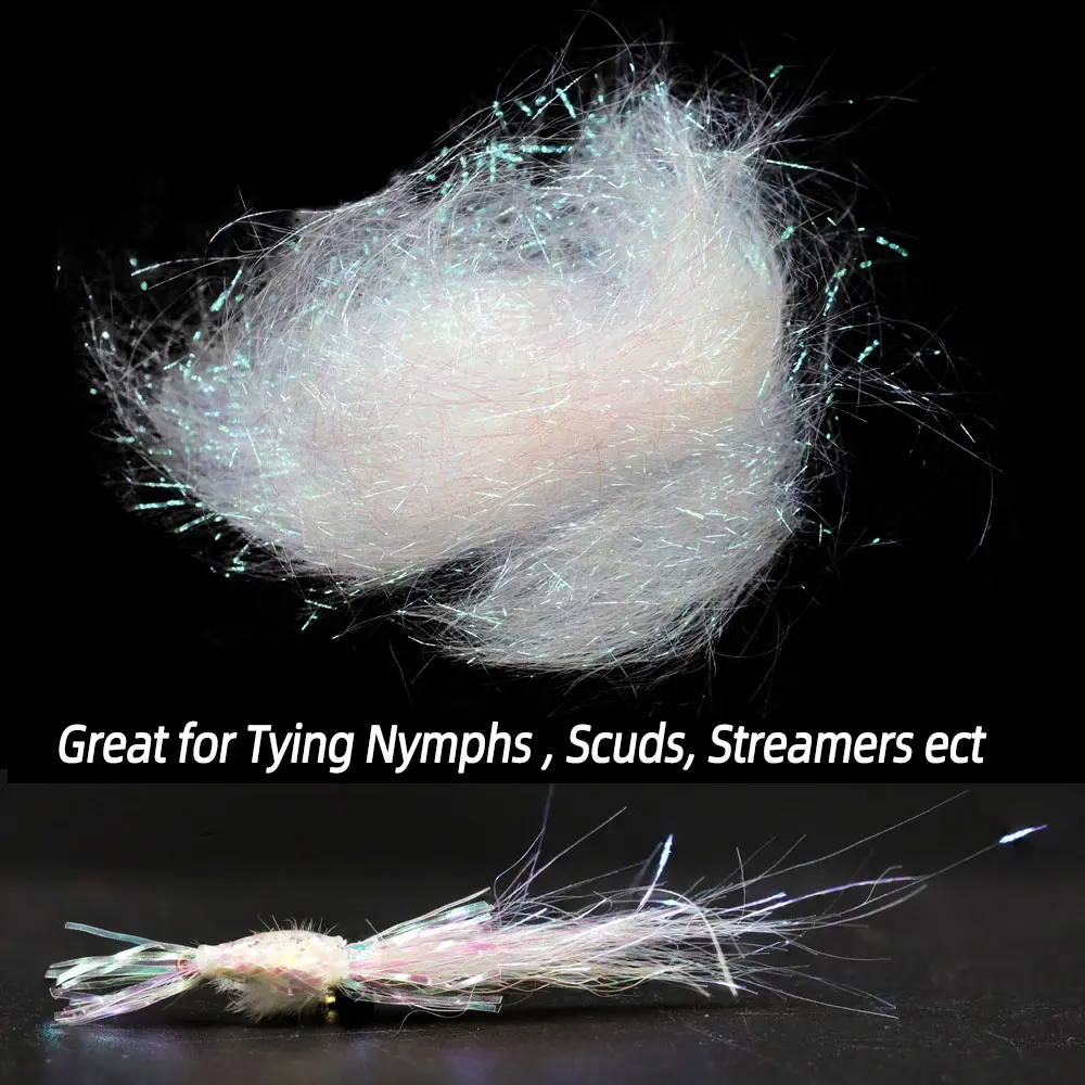 1 Packung 3,5 cm Ice Dubbing Fliegenbindematerial Nymphen-Scuds Dub Ice Wing Fiber Thorax Material Flash Sparkle Add Blending Material – Detail 5