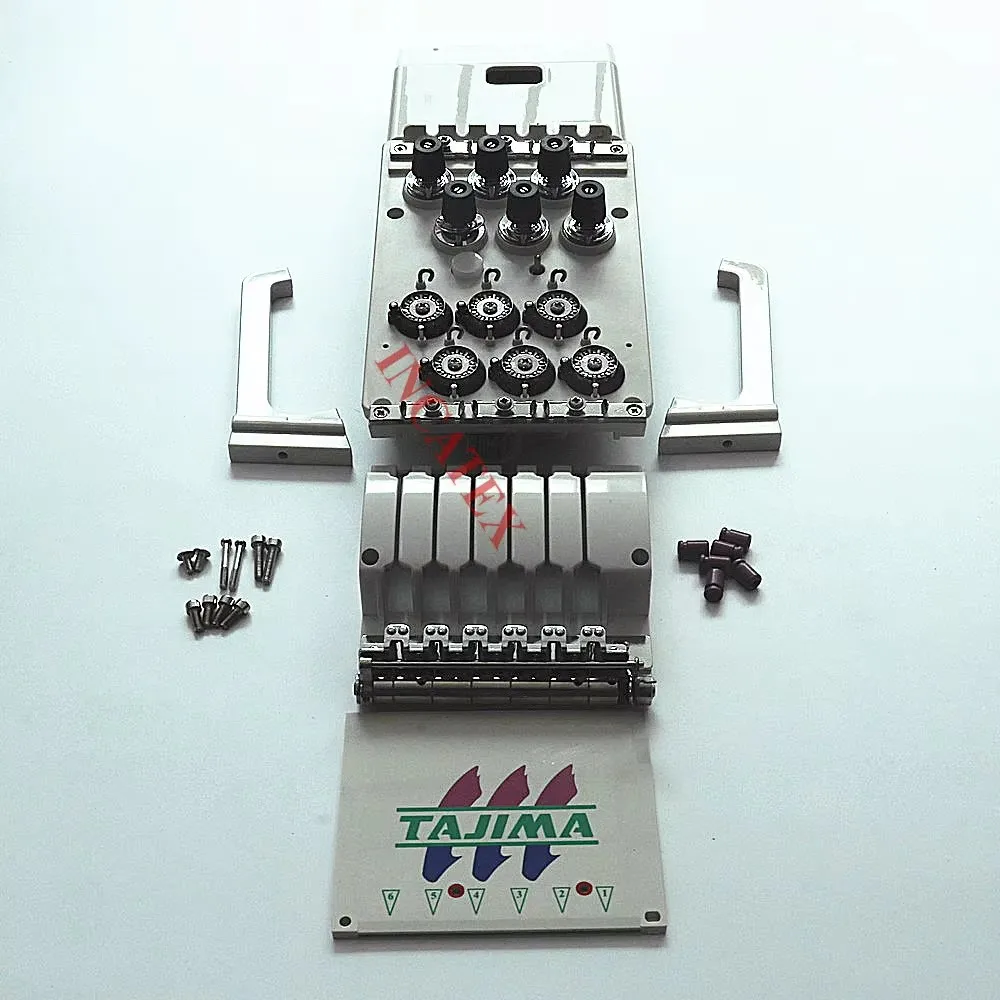 

Вышивальная машина Tajima, 6 игл, 6 цветов, полный набор, обновление системы сигнализации с нижней резьбой с электронной платой для модели TMFD