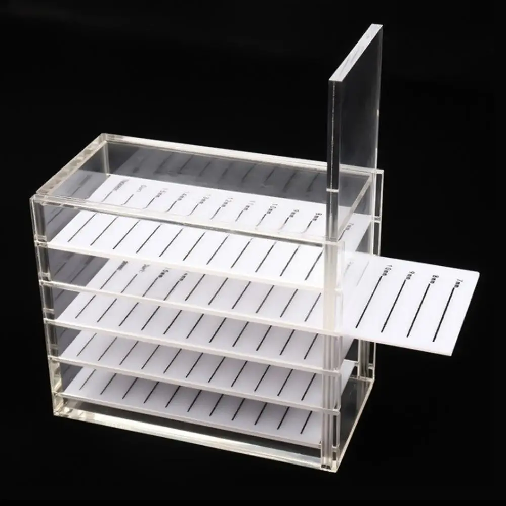 False Eyelashes Storage Box 5 Layers Acrylic Pallet Lash Holder Display Stand Tools