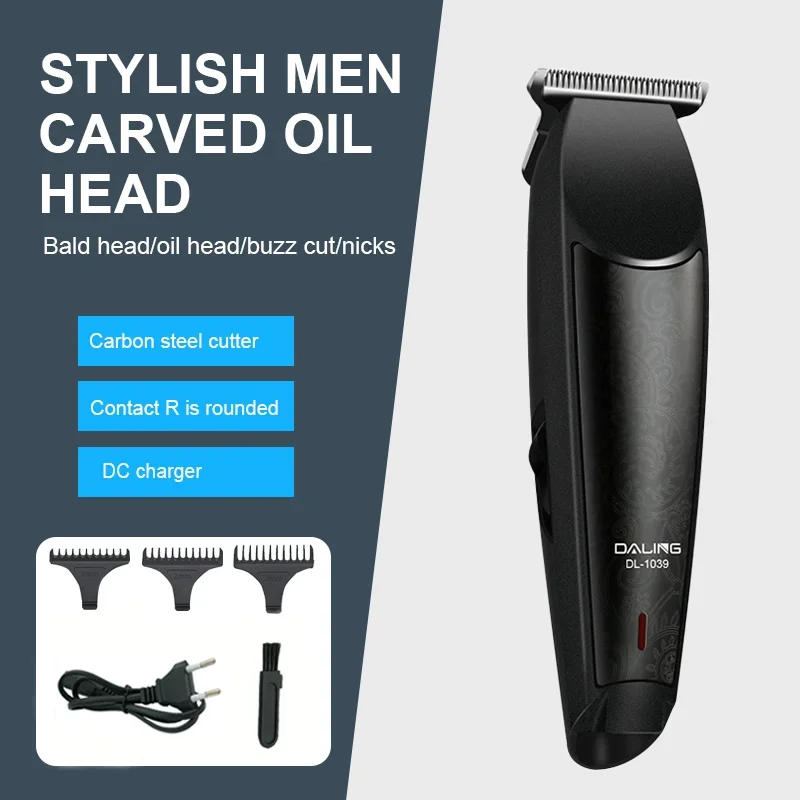 DALING DL-1039 rechargeable professional men's electric hair clipper, high-power cordless electric hair clipper