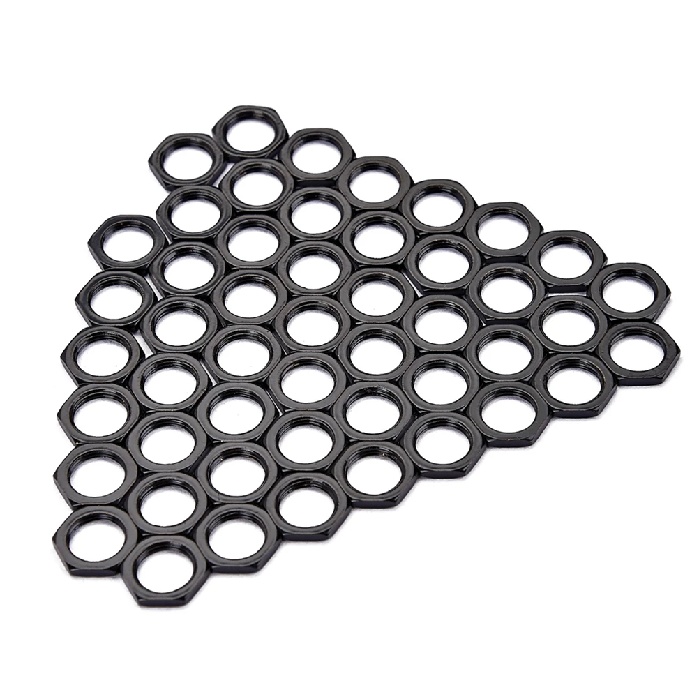 

50Pcs 8Mm Guitar Jack Nuts Zinc Alloy Light Duty Fine Thread Nut for Instrument Bass Plug Socket Fit Most Guitars Gold Finish