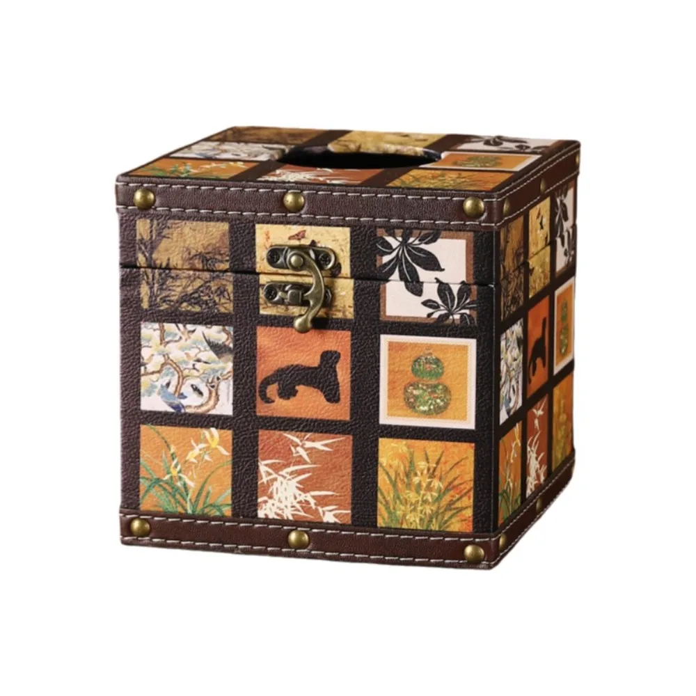 

Durable Luxury Wooden Tissue Box Square Exquisite Storage Box Multi-Purpose Large Capacity Luxury Napkin Box Office Decoration