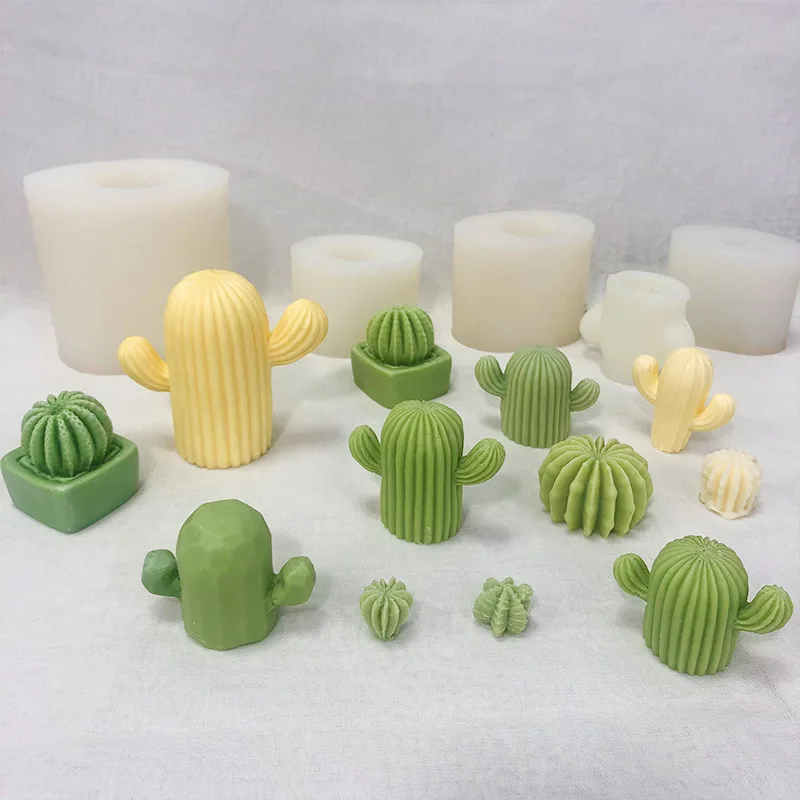 Cactus candela decorazione vendita calda candela fatta a mano sapone torta Mousse al cioccolato stampo in Silicone