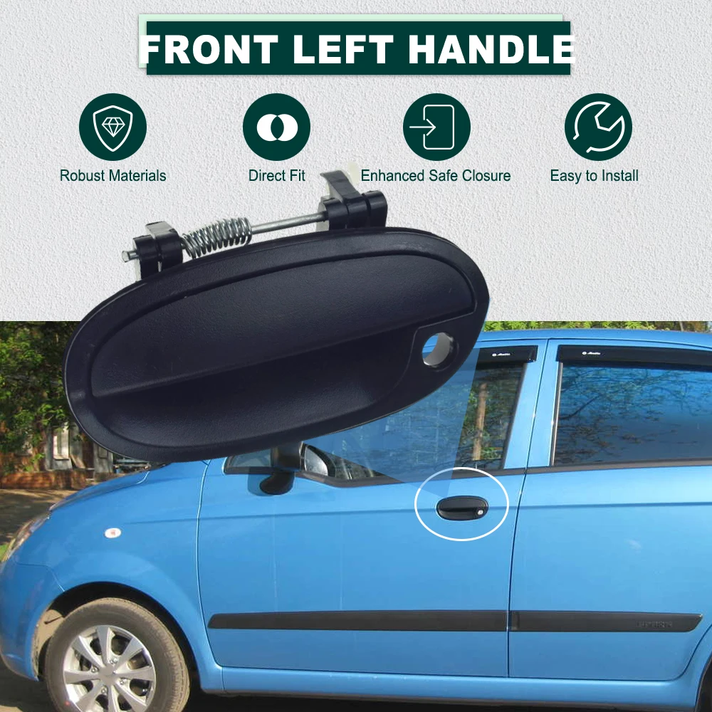 

Car Outside Exterior Door Handle Front Rear Left Right for Chevrolet Spark Daewoo Matiz 2006 2007 2008 2009 96601472 LHD