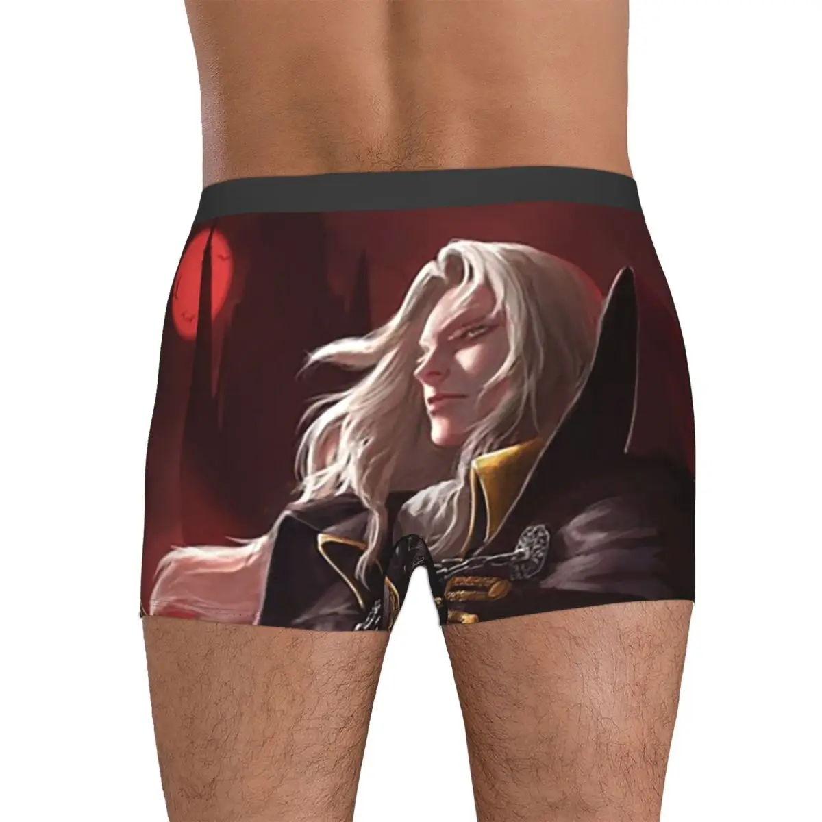 Gravata de jogo de vampiro Alucard para homens, gravata fina de seda e poliéster para casamento e negócios, gravatas clássicas