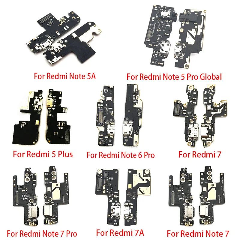 USB Port Charger Dock Plug Connector Charging Board FLex Cable For Xiaomi Redmi K20 GO S2 7A Note 6 7 5A 5 Pro Global Mi 10T