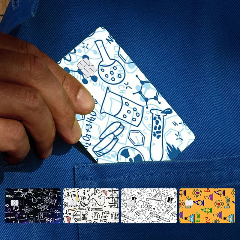 Chemistry Mathematics Cover Skin Sticker For Credit Card Bank Debit Bus Card Front Side