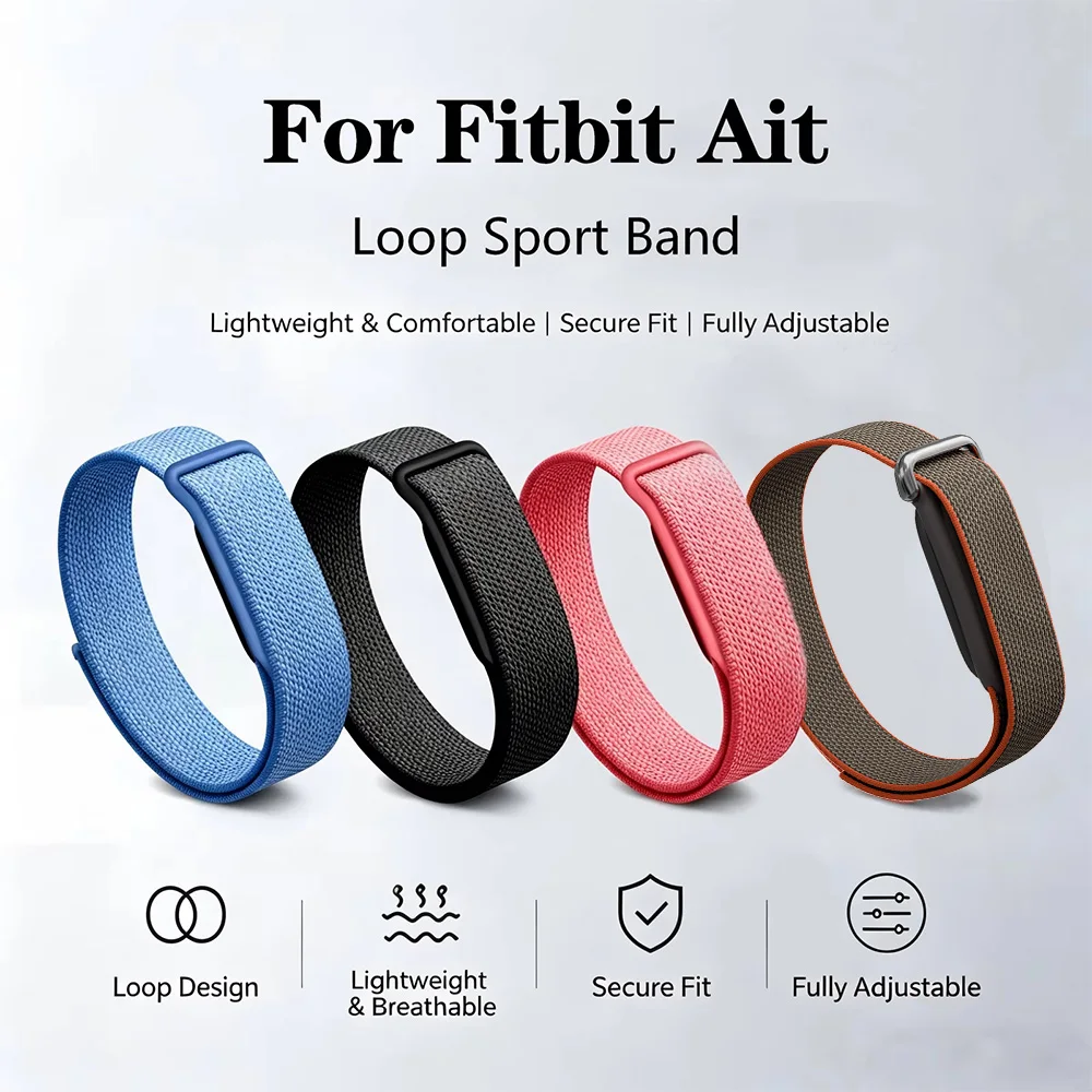 Sports Nylon Braided Strap for Google Fitbit Air Bracelet Hook and Loop Correa Ajustable Wristband for Watch Fitbit Air Band