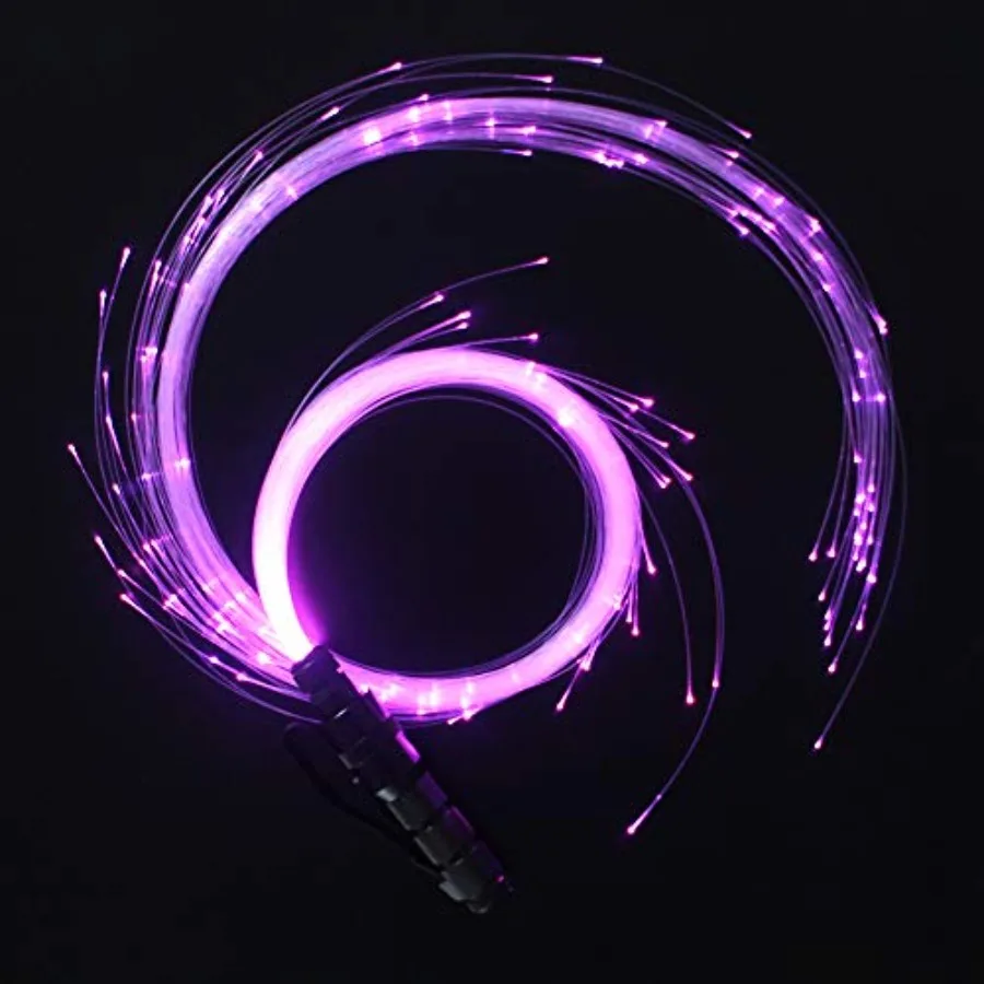 

Fiber Optic Whip LED Light Whip for Dancing with 40 Color Effect Mode and 360°Swivel Rave Accessories for Parties Light Shows E
