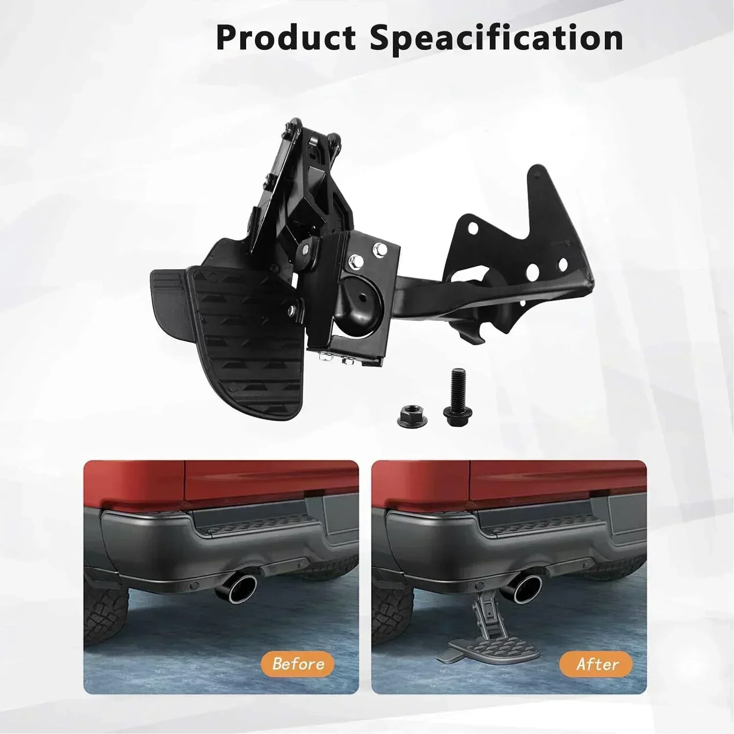 82215289AG Rear Bed Bumper Bar Step Pedal For Dodge Ram 1500 DT 2019-2024 Dual Exhaust Vehicles 82215289AC 82215289AD