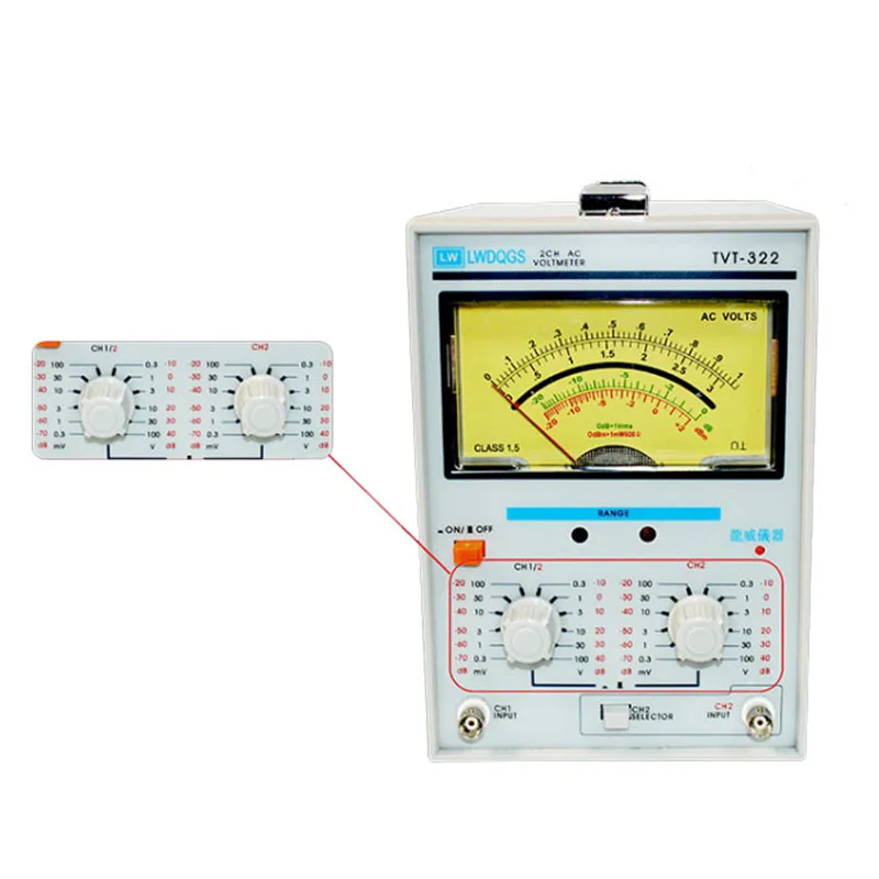 110V/220V Dual Channel Milivoltmeter High Precision Double Needle Millivoltmeter Pointer Voltage Measuring Instruments